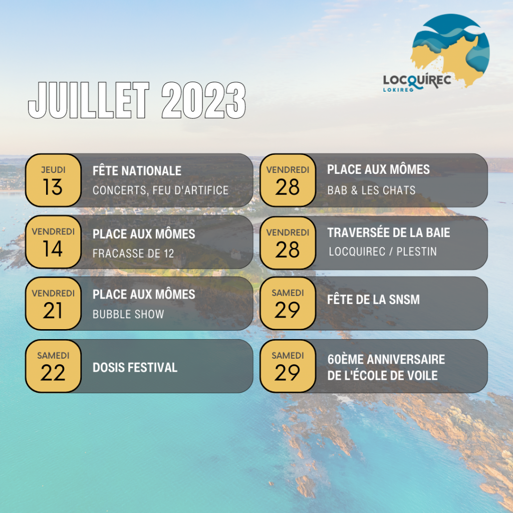 Fêtes locquirec juillet 2023