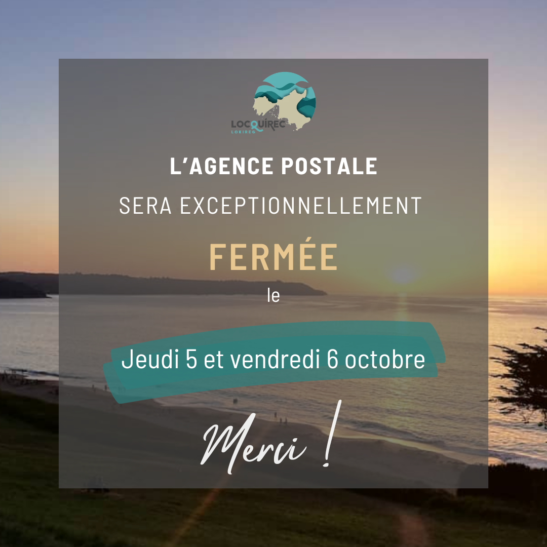 Fermeture de l’agence postale