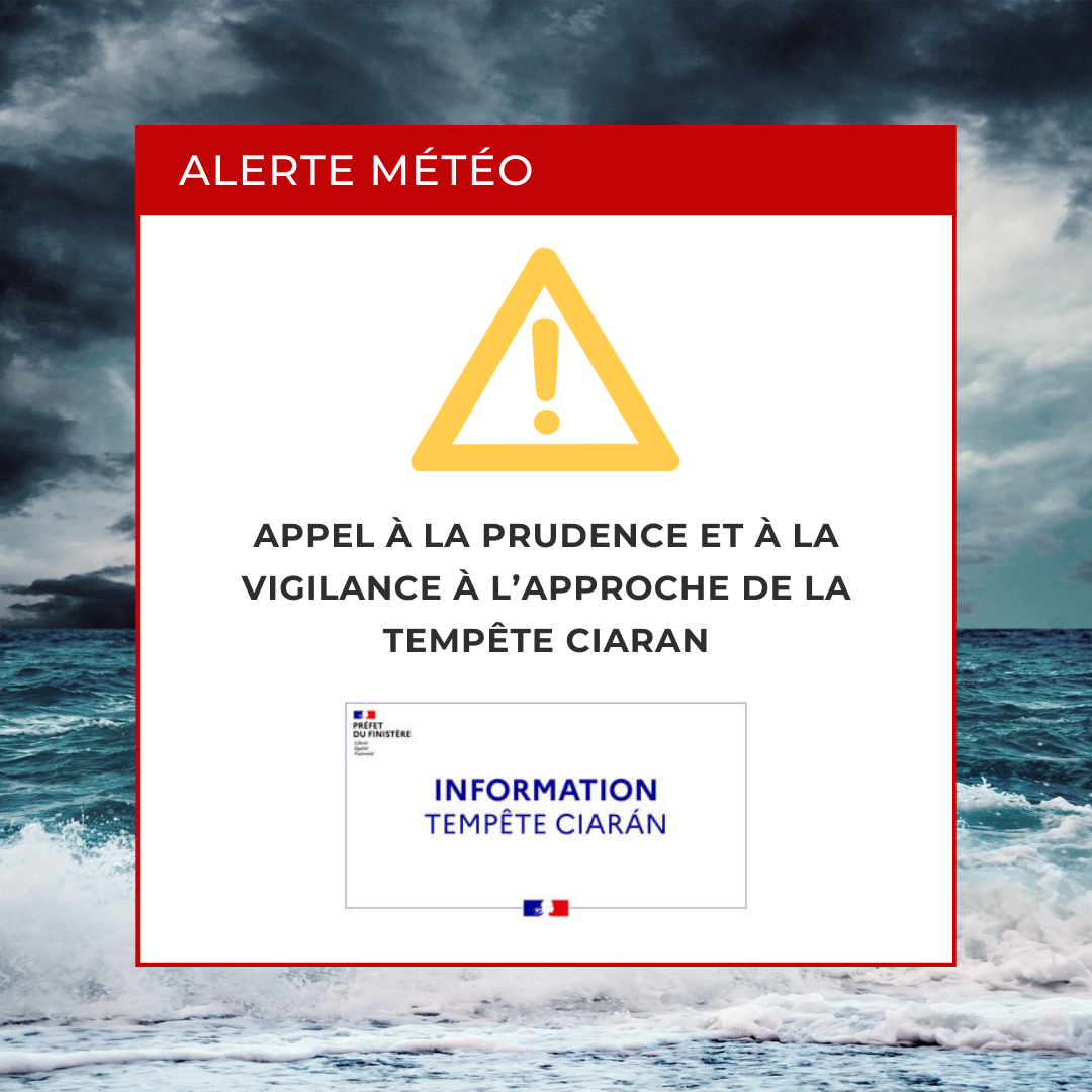 Tempête Ciaran | Rappel à vigilance