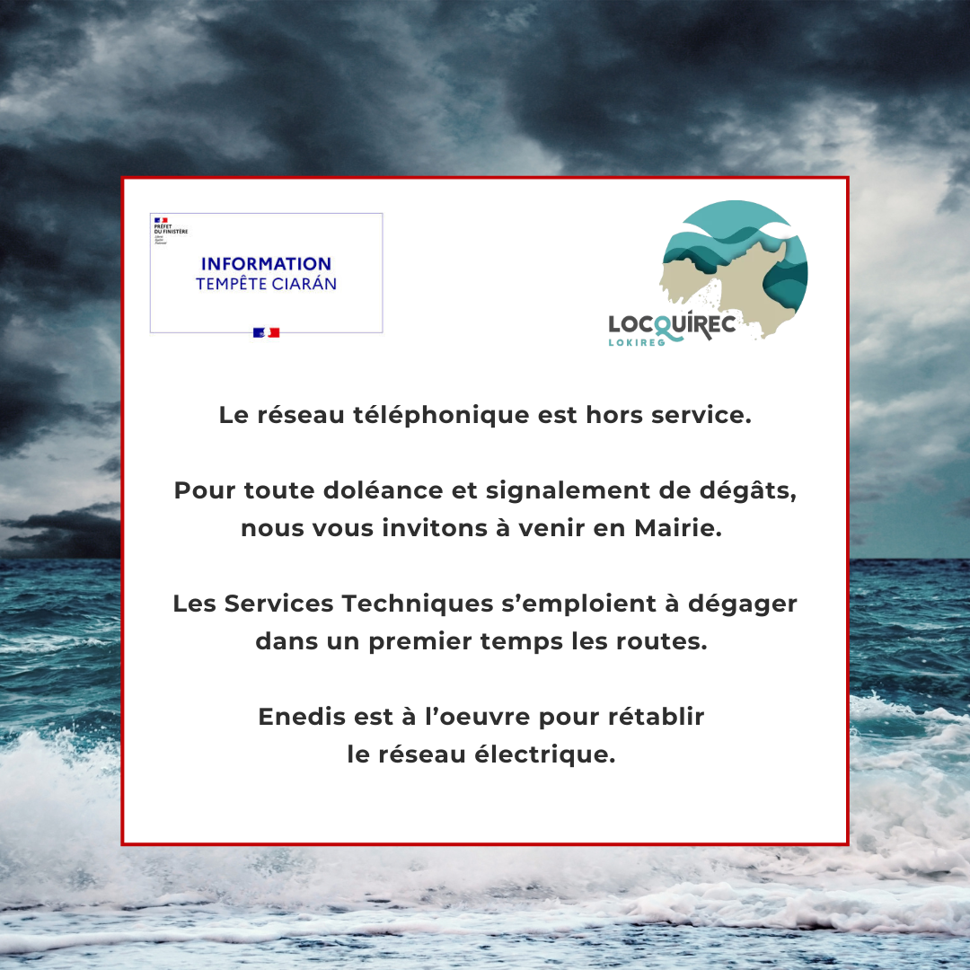 Tempête Ciaran | Rappel à vigilance