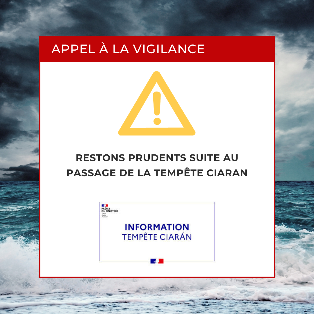 Tempête Ciaran | Rappel à vigilance