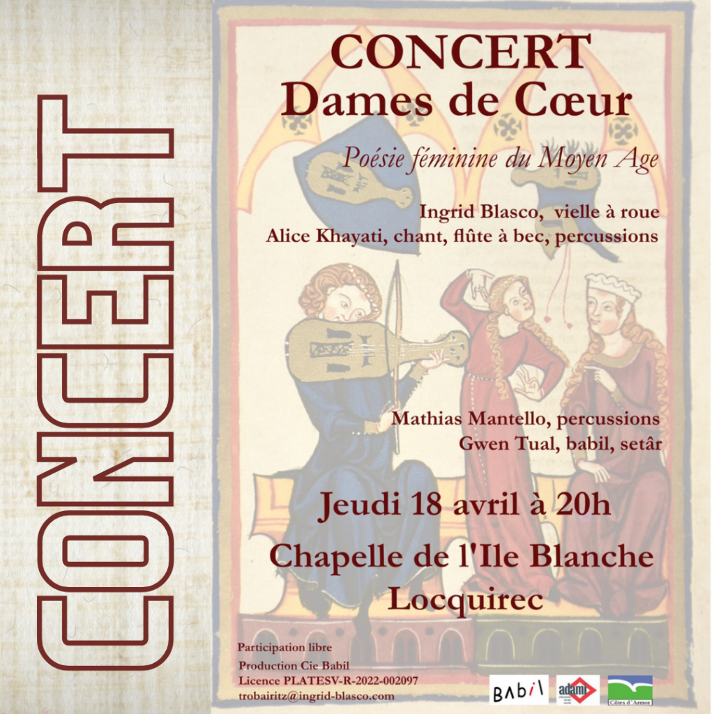 Concert ile blanche locquirec Dames de coeur Trobairitz
