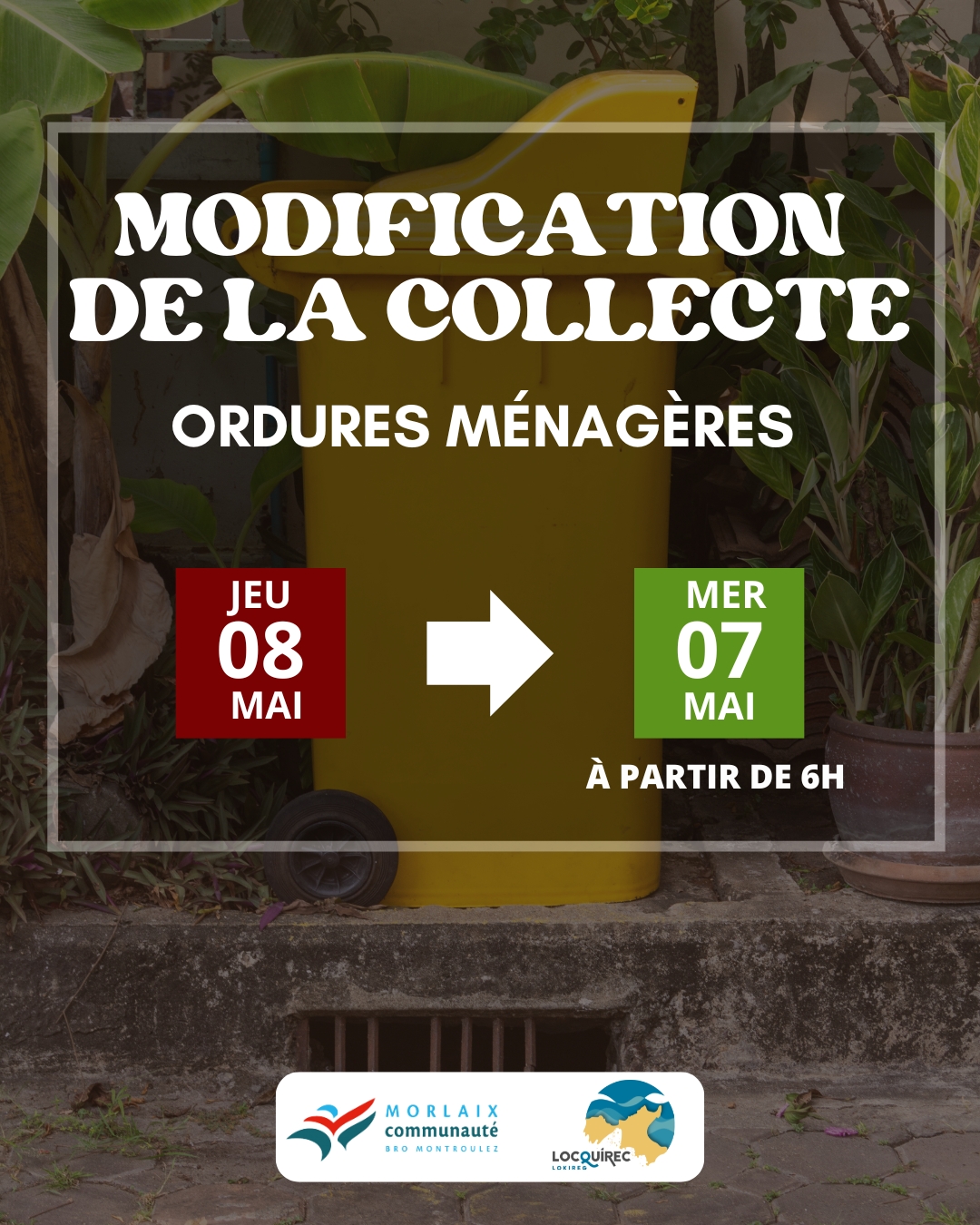 Jeudi 8 mai | Organisation de la collecte