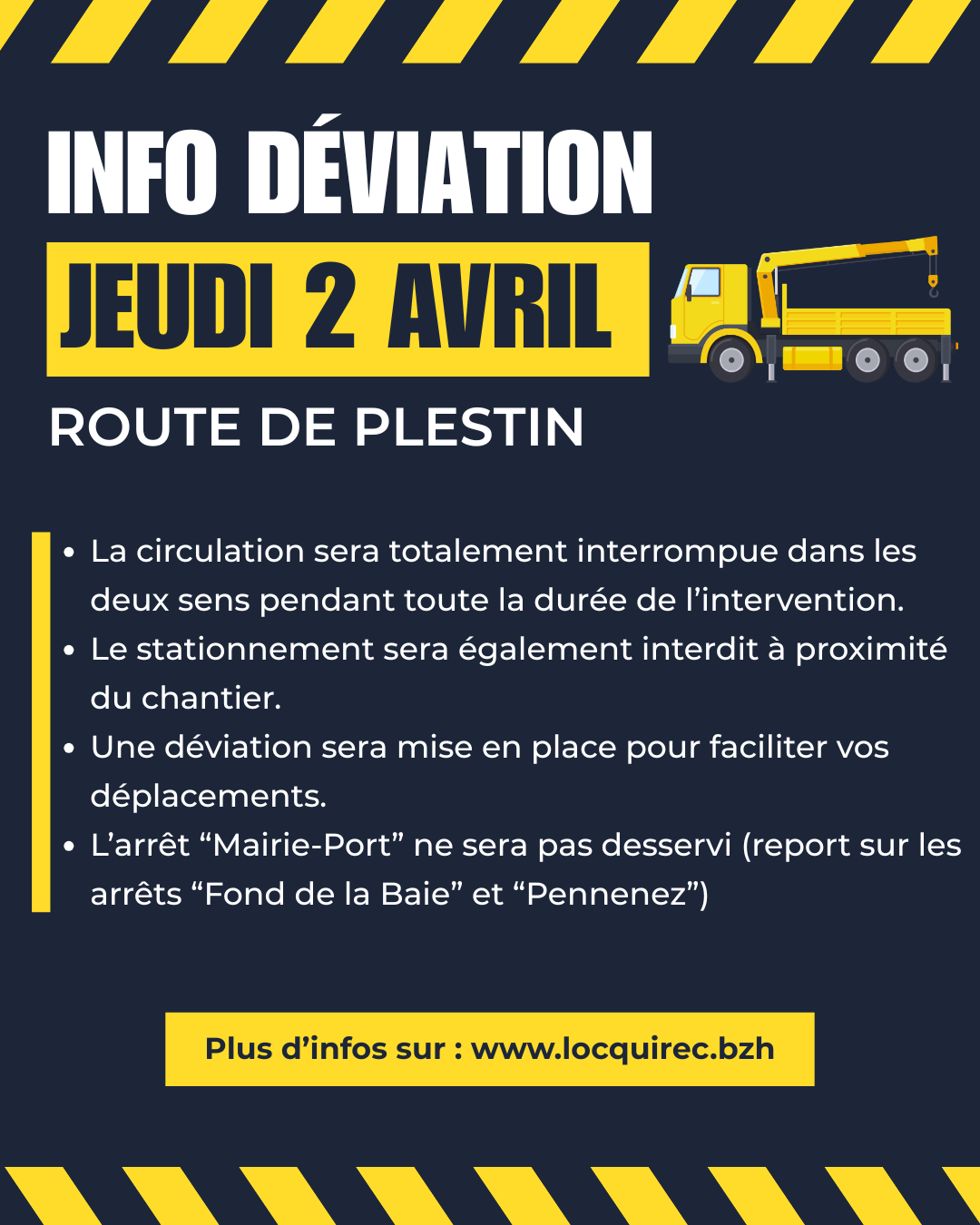 Déviation Route de Plestin